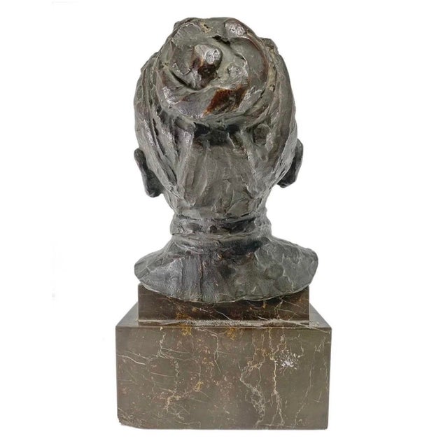 Pablo Picasso 1900s Jose Cardona Signed Bonze Sculpture on a Marble Base of a Elderly Woman For Sale - Image 4 of 10