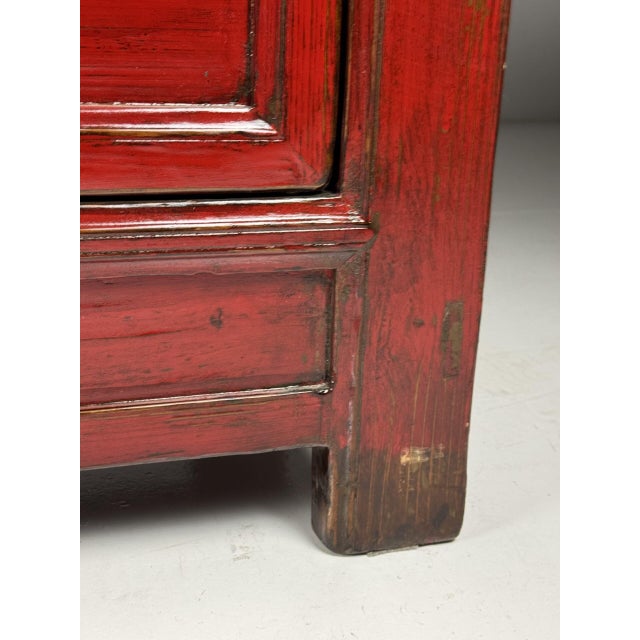 Vintage Chinese Red Sideboard For Sale - Image 16 of 18