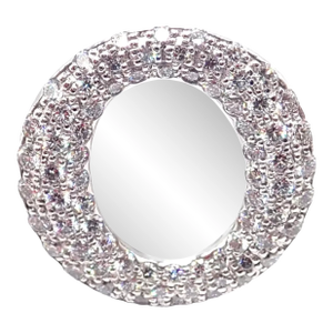 Late 20th Century Tiffany & Co Elsa Peretti Sevillana Platinum Diamond O Ring, Size 6