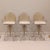 Vintage French Style Wrought Iron Metal Indoor/Sheltered Outdoor Swivel Barstool With Light Cream Coating, Geometric...
