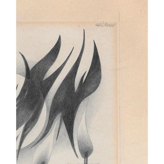 1960s drawing on paper by Adalie Margules Brent (1920-1992). Pencil signed upper right. This is possibly a study for her...