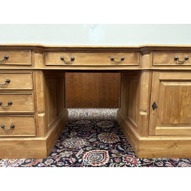 English Teak Wood Desk For Sale - Image 10 of 18