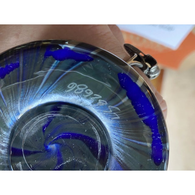 Glass Iridescent 7 Color Art Glass Vase by Lundberg Studio For Sale - Image 7 of 10