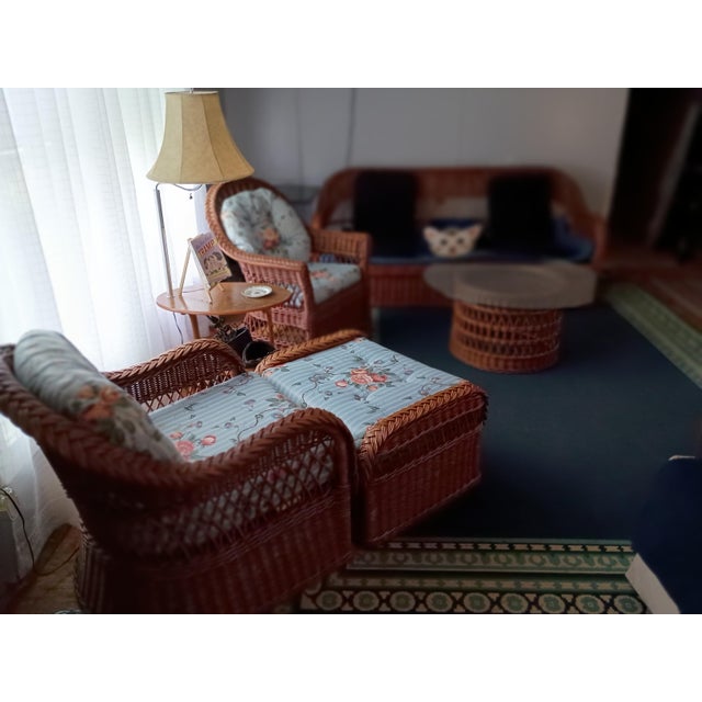 American Vintage Henry Link Wicker Furniture Set For Sale - Image 3 of 18