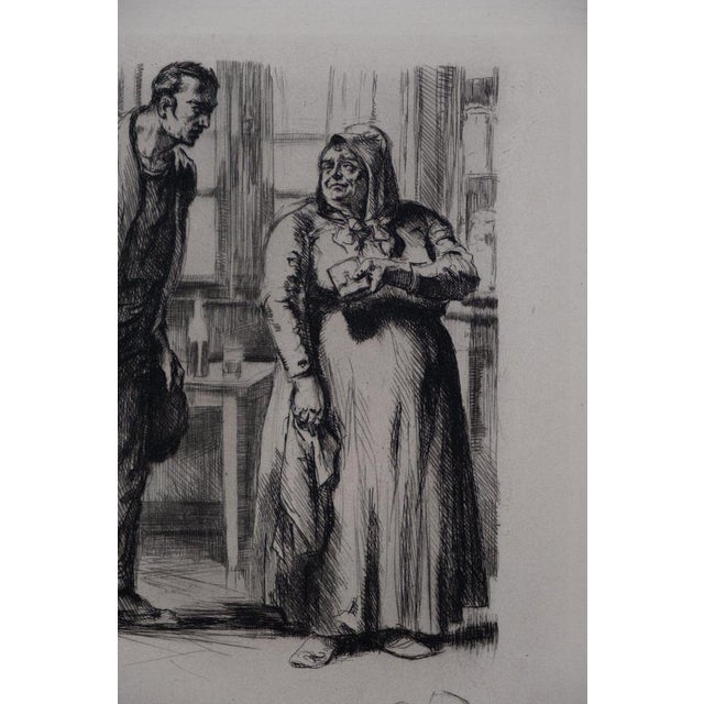 Alméry Lobel-Riche, Discussion animée, Etching For Sale - Image 5 of 7