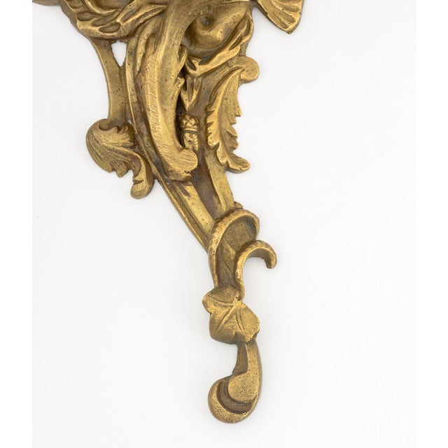 Louis XV Style Chinoiserie Brass Candle Sconces, 2 For Sale In New York - Image 6 of 7