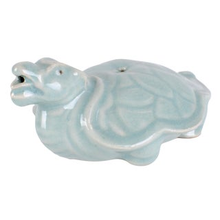 Mid-20th Century Korean Celadon Turtle Water Dropper For Sale