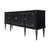 French French Louis XVI Ebonized Mahogany Four-Door Buffet With Carrara Marble, Circa 1910 For Sale - Image 3 of 9