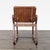 2010s Brown Leather Buckle Lounge Chair With Curved Wooden Frame For Sale - Image 5 of 11