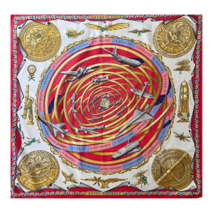 Hermès Cotton Scarf “Rêves D’espace” 1993