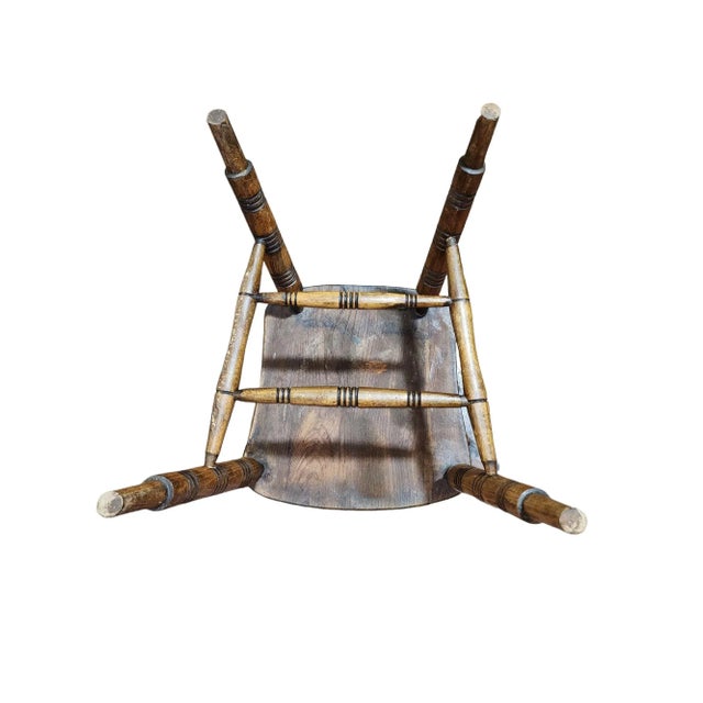 Wood 1917 J. Elliott & Sons English Smokers Bow Armchair For Sale - Image 7 of 7