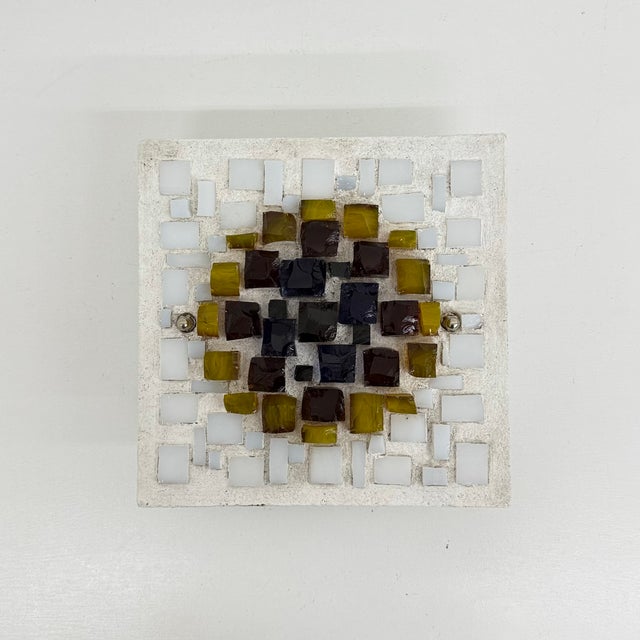 Glass Brutalist Wall Lamp Glass in Resin, Germany, 1970s, Set of 2 For Sale - Image 7 of 18