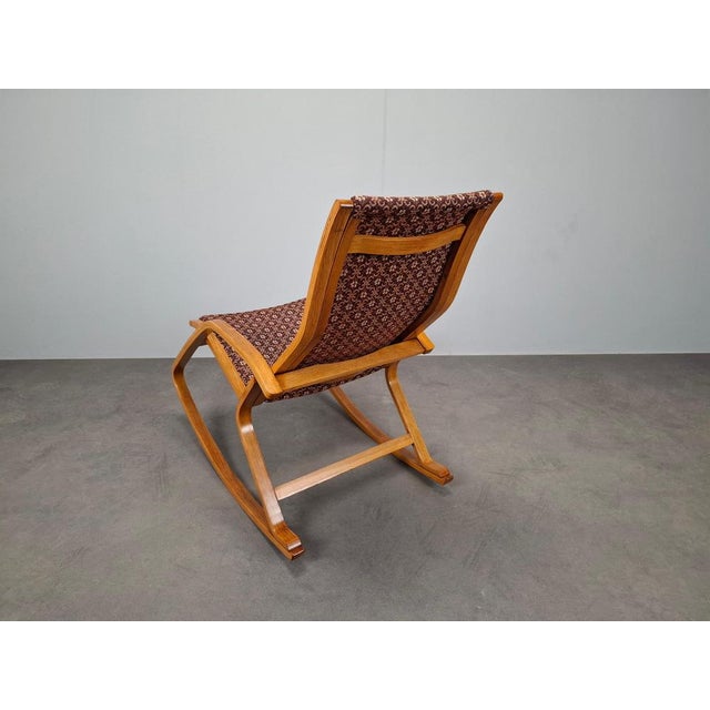 Wood Vintage Art Deco Czechoslovak Bentwood Rocking Chair, 1930s For Sale - Image 7 of 16