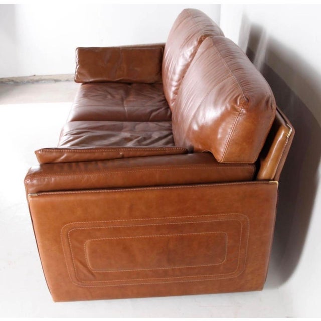 Vintage Leather 3-Seater Sofa from Roche Bobois, 1970s For Sale - Image 3 of 13