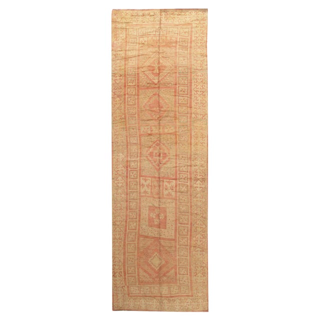 Antique Oushak Carpet, Handmade Oriental Rug, Pink Rug, Taupe, Cream, Gray For Sale - Image 9 of 18