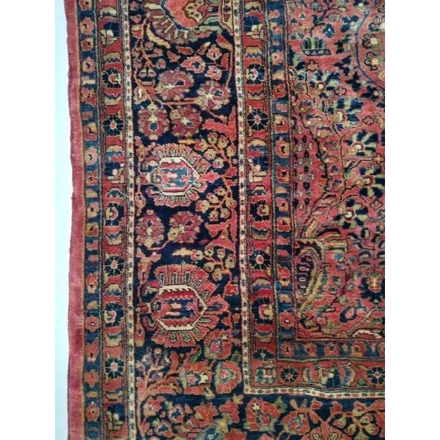 Persian 1920s Vintage Sarouk Mohajeran Rug For Sale - Image 3 of 7