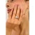 925 Solid Silver Cigar Band in Scattered Cubic Zircon Rose Gold Finish- Size 8 For Sale - Image 4 of 9