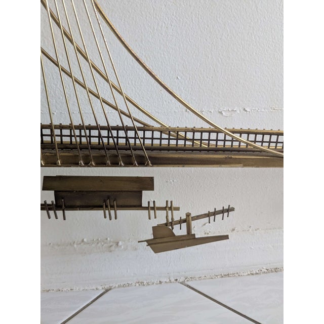 Curtis Jere 1976 Curtis Jere Brooklyn Bridge Wall Sculpture For Sale - Image 4 of 10
