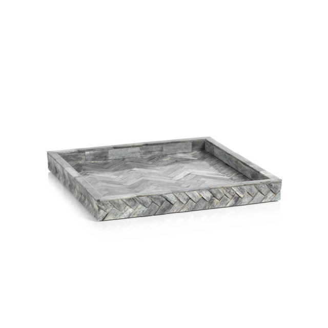 Contemporary Bengkulu Bone Braided Tray, 12.25" x 12.25" For Sale - Image 3 of 3