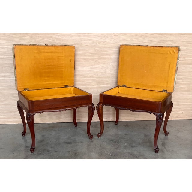 Pair of 20th Century Spanish Folding Up Footstools For Sale - Image 10 of 11