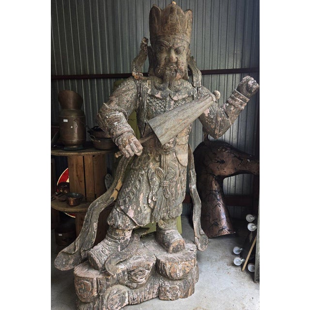 19th Century Asian School, Gigantic Sculpture, 1800s, Wood For Sale - Image 5 of 9