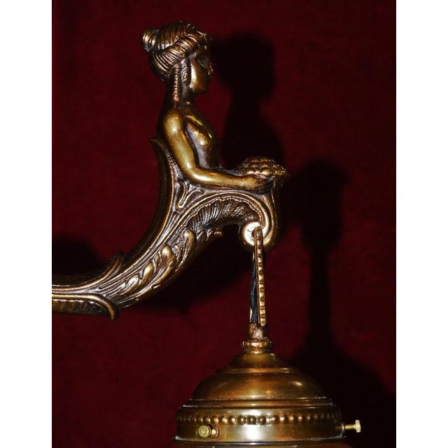 French Empire Bronze Siren Sea Nymph Figural Wall Light Sconce, 1930s For Sale - Image 10 of 18