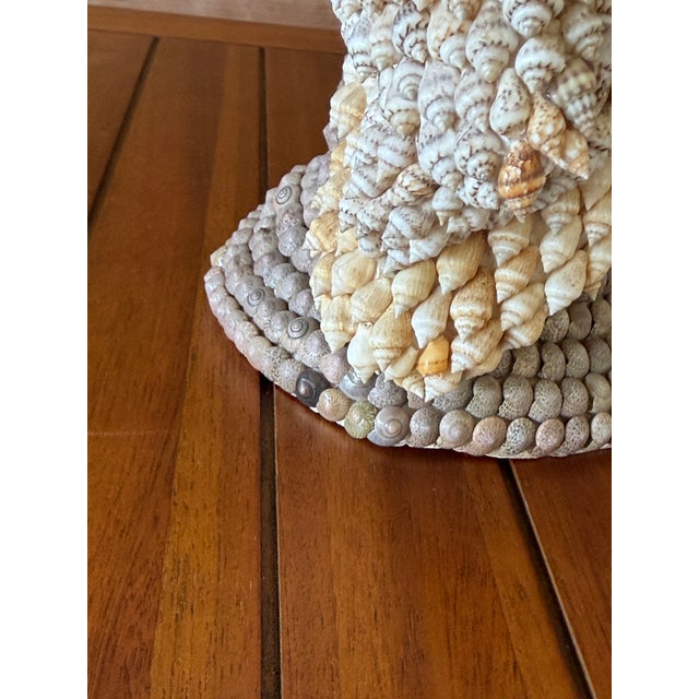 Mid 20th Century Vintage Seashell Encrusted Owl Sculpture For Sale - Image 5 of 12
