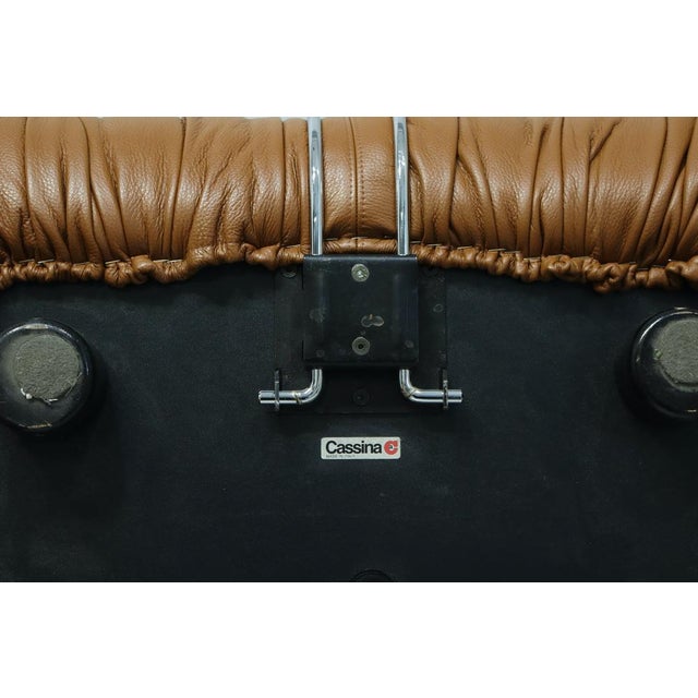 Brown Soriana Armchairs in Leather by Afra and Tobia Scarpa for Cassina, 1969, Set of 2 For Sale - Image 8 of 16
