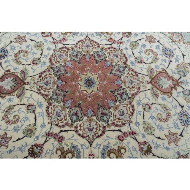 Hand-Knotted Oriental Rug with Silk For Sale - Image 6 of 11