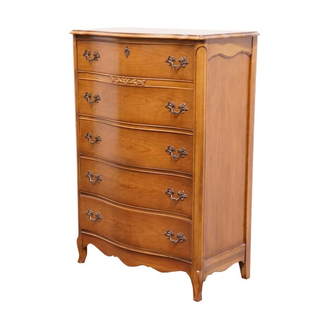 BASSETT FURNITURE Solid Cherry Country French Provincial 37" Chest of Drawers 5400-8960-980 49.5" High 37" Wide 19.5" Deep...