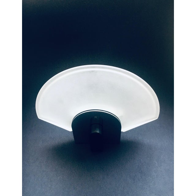 Black Postmodern Frosted Glass Sconce Wall Lamp from Metalarte, Spain, 1980s For Sale - Image 8 of 18