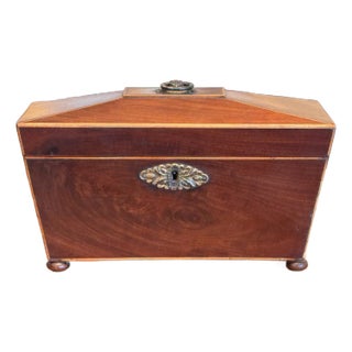 19th Century English Regency Tea Caddy For Sale
