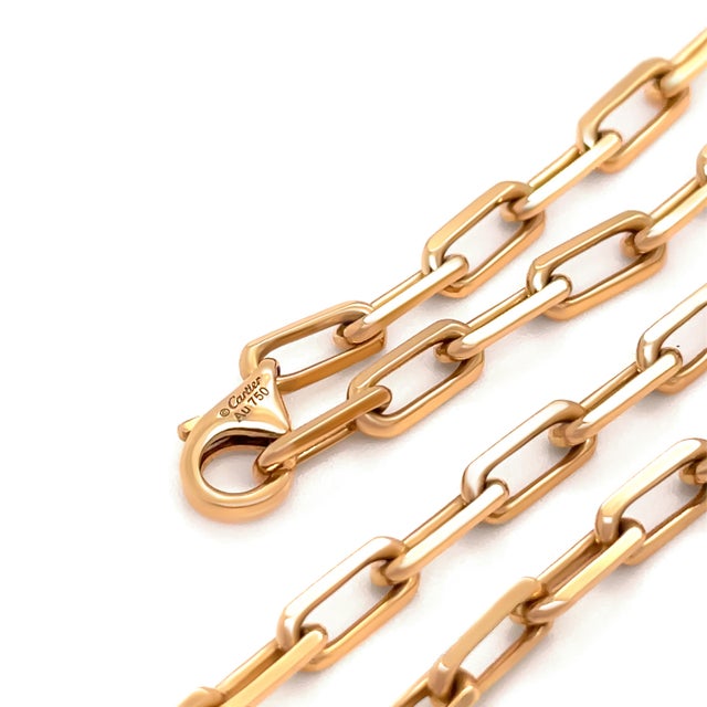 2020s Cartier 18ct Yellow Gold Santos De Cartier Necklace 23g For Sale - Image 5 of 10