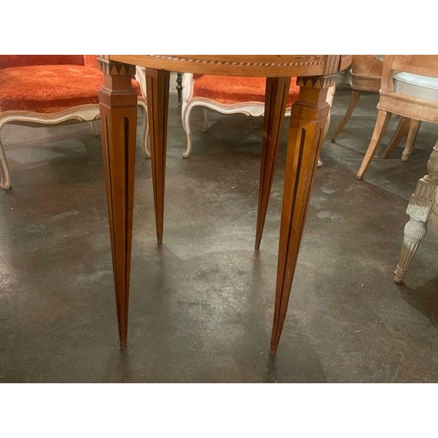 Wood 19th C. Italian Inlaid Walnut Side Table For Sale - Image 7 of 9