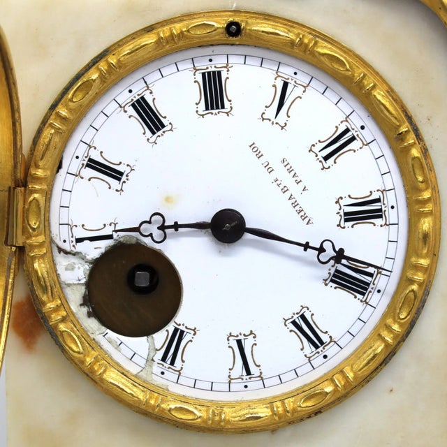 19th-Century Louis Philippe French Gilt Bronze and Marble Pendulum Clock For Sale - Image 9 of 15