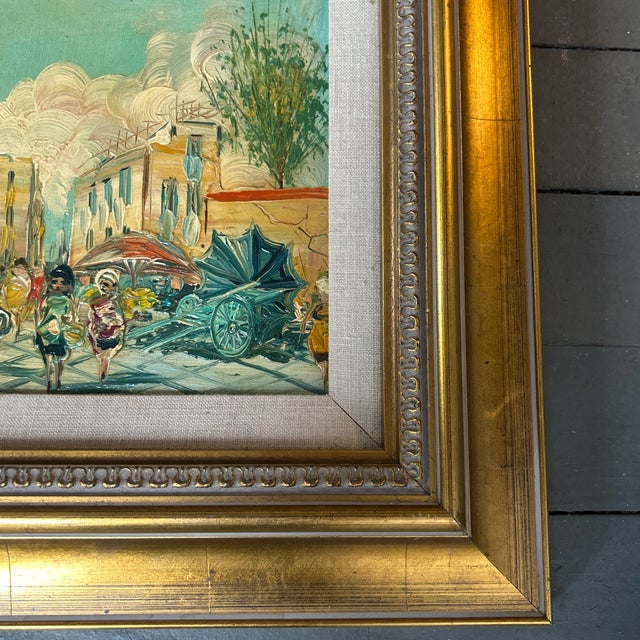 Impressionist 1970’s Original Impressionist European City Street Scene Painting For Sale - Image 3 of 4