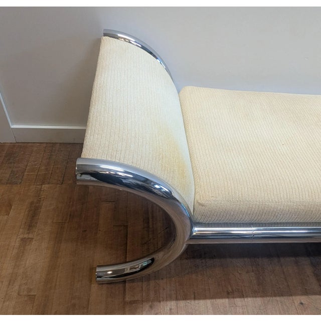 Mid-Century Modern Selig Mid Century Modern Chrome Bench Chaise Day Bed For Sale - Image 3 of 9