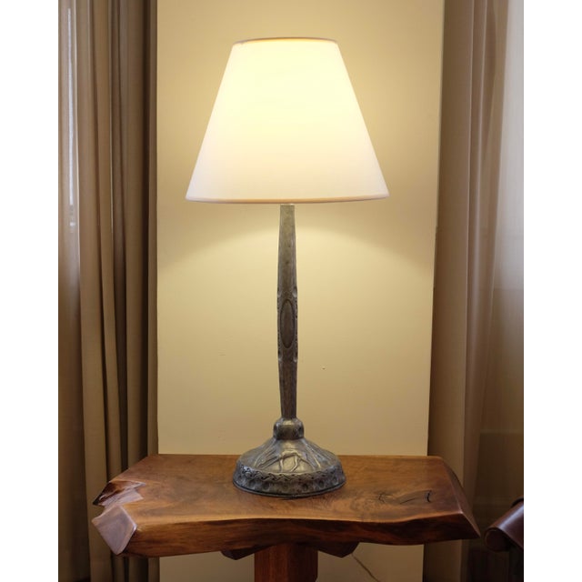 1930 Scandinavian Pewter Lamp by Ellen v Kajerdt For Sale - Image 9 of 9