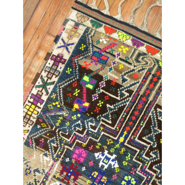 Pink Early 20th Century Funky Turkish Anatolian Runner - 3'4" x 9'8" For Sale - Image 8 of 9