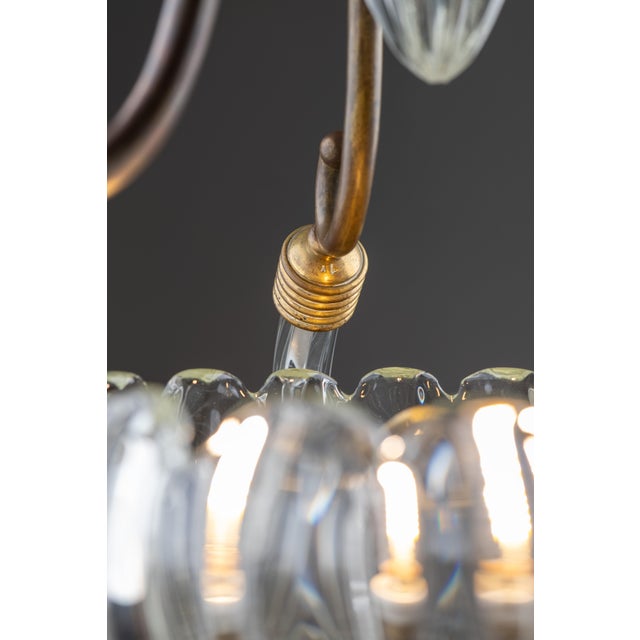 1930s Art Deco Murano Glass Chandelier from Barovier and Toso, 1930s For Sale - Image 5 of 14