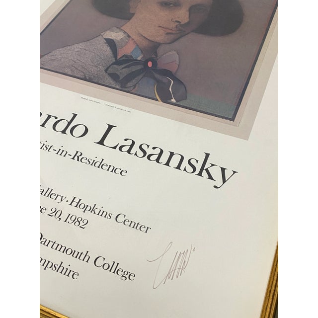Leonardo Lasansky Signed & Framed Exhibition Poster C.1982 For Sale In San Francisco - Image 6 of 11
