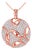 Late 20th Century 14K Pink Rose Gold Handmade Pave Diamond Pendant Necklace Slide For Sale