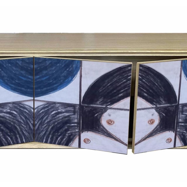 Blue Drawing Three Sideboard by Meccani Studio for Meccani, 2026 For Sale - Image 8 of 9