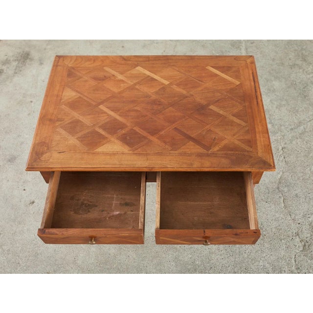 Louis Philippe Style Parquetry Writing Table Desk For Sale - Image 9 of 13