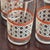 Transparent Small Mid-20th Century Woven Cane Pattern Tumblers — Set of 8 For Sale - Image 8 of 17