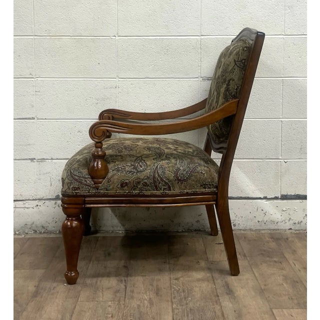 Vintage Best Chairs Inc Paisley Upholstered Lounge Chair Accent Chair For Sale - Image 4 of 5