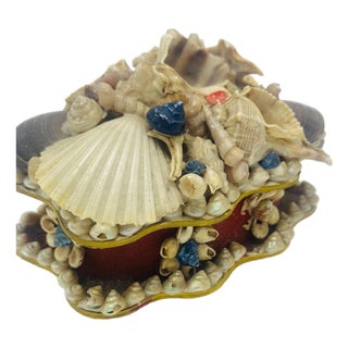 Vintage Shell Trinket Box For Sale