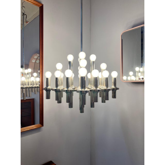Chrome Chandelier by Gaetano Sciolari for Staff For Sale - Image 3 of 11