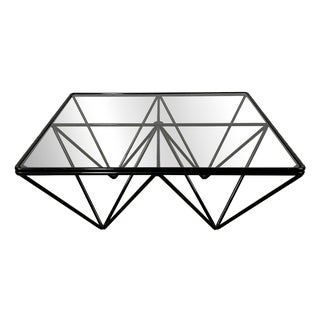 Alanda Square Iron and Glass Coffee Table by Paolo Piva for B&B Italia, 1970s For Sale