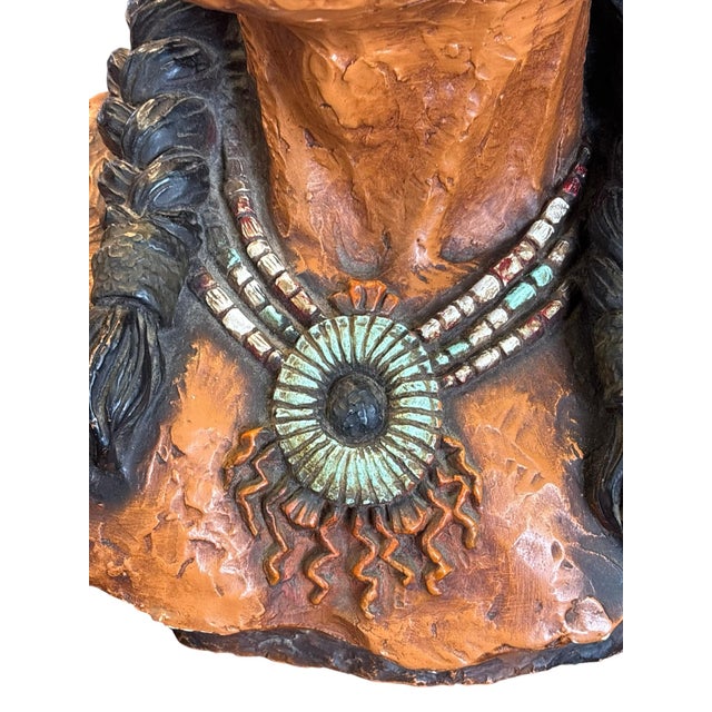 Native American Chief Bust by v. Kendrick, Signed For Sale - Image 9 of 12